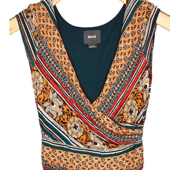 Maeve x Anthropologie | Tamera Boho Wrap Midi Dress Multicolor Size S | EUC - Picture 4 of 14